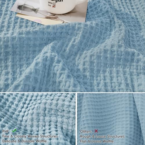 PHF 100% Cotton Waffle Weave Throw Pillow Cover, No Filling, 2 Pack Elegant - Image 4