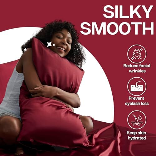 MR&HM Satin Pillowcase 2 Pack, Queen Size 20"x30" - Image 4