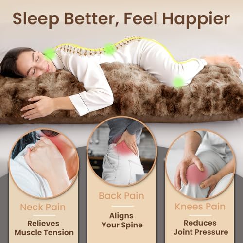 ZonLi Fluffy Body Pillow for Adults, Fuzzy Faux Fur Long Pillow - Image 4