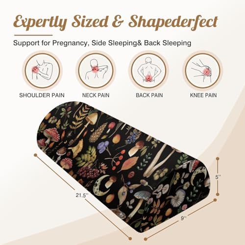 Knee Pillow for Back Sleeping – Half Moon Bolster Pillow for Legs, Under Knee - Image 3