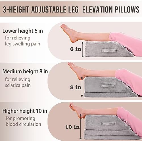 3 Heights Leg Elevation Pillow Blood Circulation, L 24" - Image 2