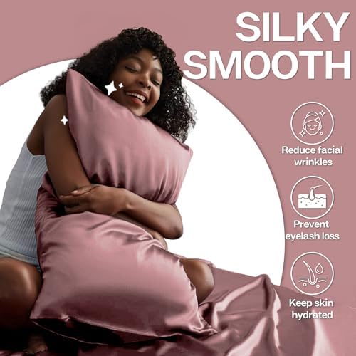 MR&HM Satin Pillowcase 2 Pack, Standard Size 20"x26", Rose Taupe - Image 3