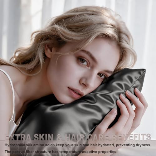 LYSHIN Silk Pillow Cases 2 Pack King Size - Image 3