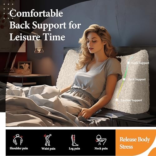 Triangle Reading Pillow Full Size XXL Wedge Headboard Extra Large Back Support - Image 3