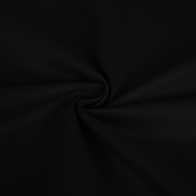 Curtains 90 Inches Long 2 Panels Set, Blackout Curtains for Bedroom Living Room, Thermal Insulated Grommet Room Darkening Drapes for Privacy Home Decor Windows(W52 x L90, Black)
