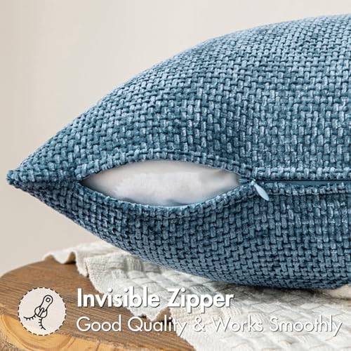 MIULEE Decorative Couch Throw Pillow Covers 20x20 Inch Coastal Blue 2 Pack - Image 5