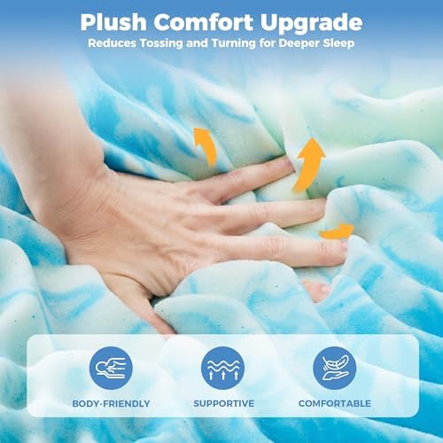BDEUS 2 Inch Mattress Topper 7-Zone Memory Foam Mattress Topper Pressure - Image 3