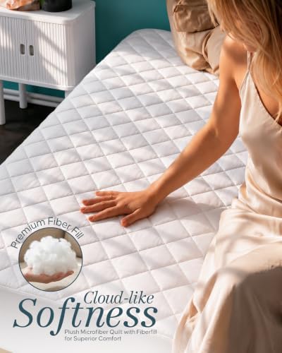 Super Queen Mattress Pad Mattress Protector Topper Fits 16" Deep Pocket - Image 5