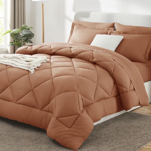 CozyLux King Comforter Set 102"x90" Pumpkin by CozyLux