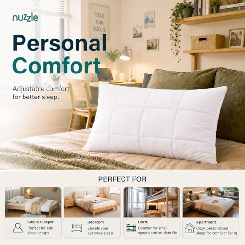 Nuzzle Pillow King Size Adjustable Neck Pillows, Soft Luxury Hotel Feel - Image 6
