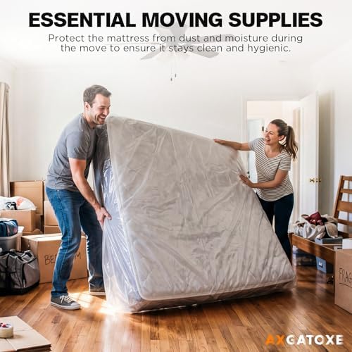 Axgatoxe Plastic Mattress Bag for Moving Storage, King Size - Image 4