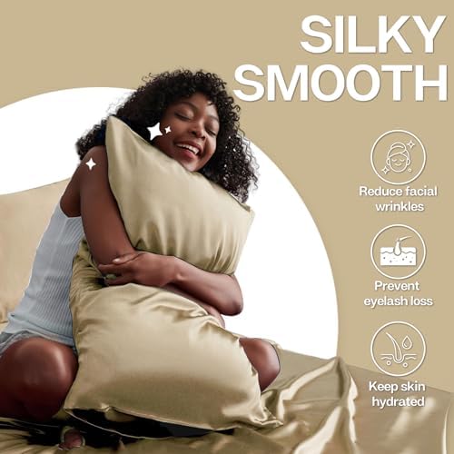 MR&HM Satin Pillowcase 2 Pack, Queen Size 20"x30" - Image 3
