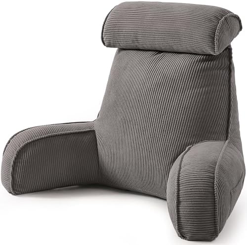 Reading Pillow for Sitting Up in Bed, Sofa & Floor – Corduroy Backrest Pillow by Ailuteie