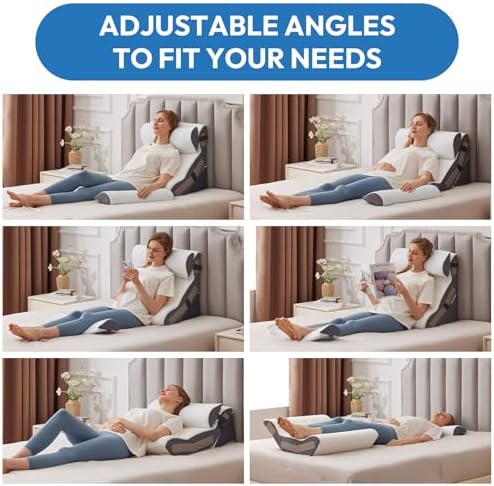 Ahpmeoa 4PCS Wedge Pillow Set for After Surgery, Back Pillow for Bed Sitting up - Image 3