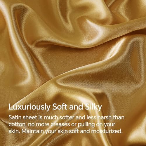 BEDELITE Satin Sheets Queen Size Bed Set, 4 Pieces - Image 3