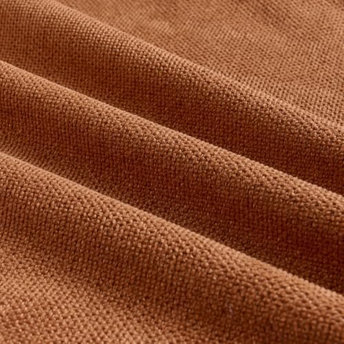 Fancy Homi Set of 2 Rust 14x24 Inch Soft Chenille Decorative Throw Pillow Covers - Image 4