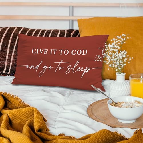 Knibeo Give It to God and Go to Sleep, Decorative Pillows Covers - Image 3