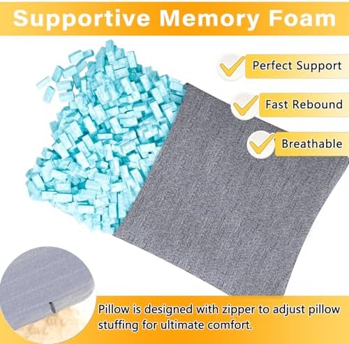 1 MIDDLE ONE 2 Pack Small Pillow, Cooling Memory Foam Mini Pillow 11 X 7 Inches - Image 2