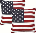 2pcs, 4th of July Linen Pillow Covers, American Flag Patriotic Decorations by Unknown