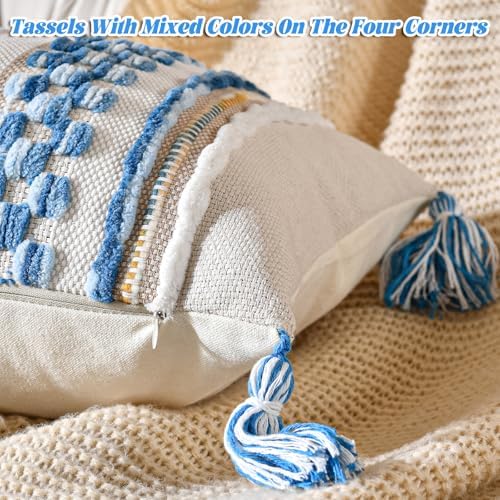 AmHoo Chenille Striped Textured Boho Throw Pillow Covers Aesthetic - Image 3