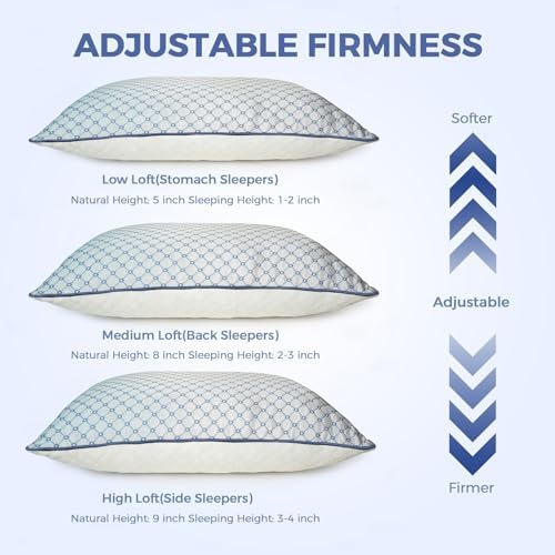 Adjustable Bed Pillows Standard Size Set of 2 - Image 4