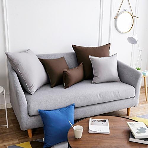Jeanerlor Pack of 2 Cotton Linen Soft Soild Decorative Square Throw Pillow - Image 5