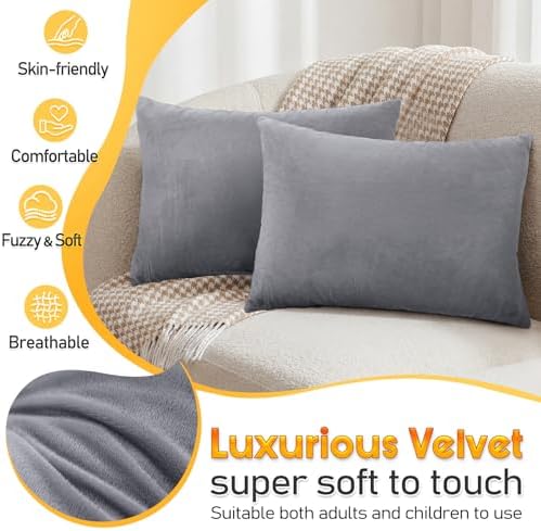 1 MIDDLE ONE 2 Pack Small Pillow, 16 X 12 Inches, Memory Foam Mini Pillow - Image 4