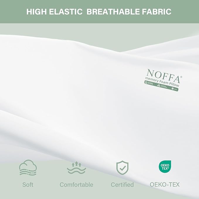 Cervical Neck Pillow for Neck Pain Relief, Contour Memory Foam Pillows, Cooling Ergonomic Pillows for Sleeping Side, Back & Stomach Sleepers, Breathable Bed Pillows Neck Support, Medium Soft