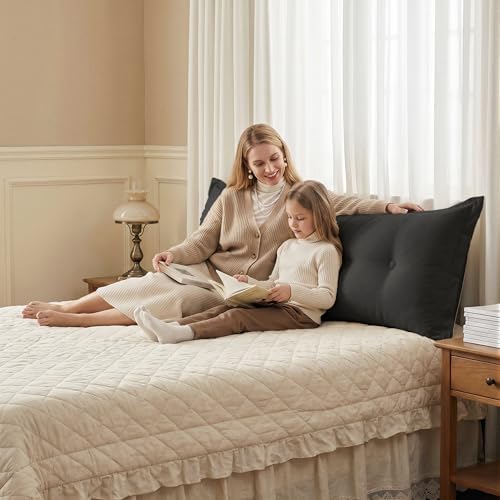 WOWMAX Headboard Pillow Full Dorm Reading & Body Pillow - Image 2