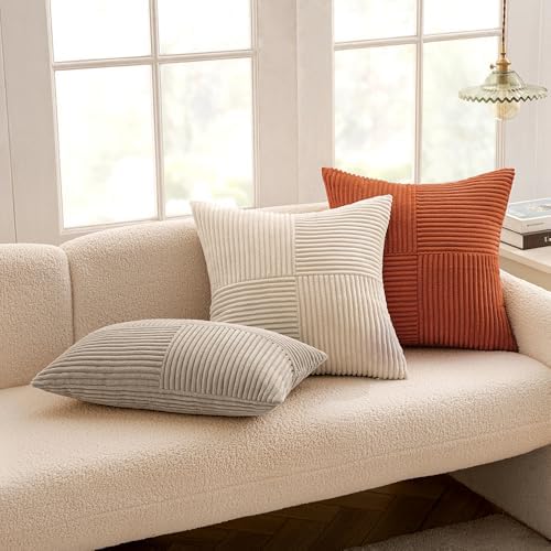MIULEE Taupe Decorative Lumbar Throw Pillow Covers 12x20 Inch 2 Pack - Image 5