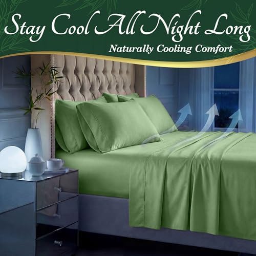 DECOLURE 100% Viscose Derived from Bamboo Sheets Twin Size, Luxury 4 Pc Set - Image 3