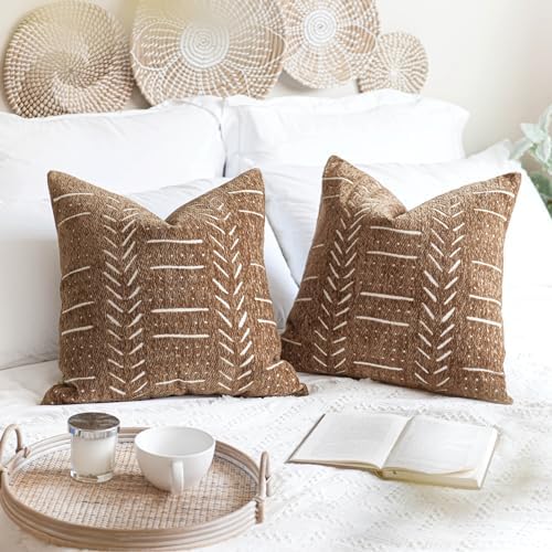 BlissBlush Decorative Throw Pillow Covers 20X20 Set of 2, Cozy Soft Accent by BlissBlush