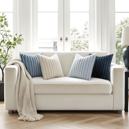 MIULEE Faux Fur Plush Decorative Throw Pillow Covers 20x20 - Image 3