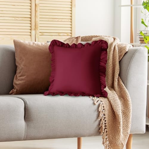 KKJIAF 2 Pack Ruffle Pillow Cases 20x20 Inches - Image 5