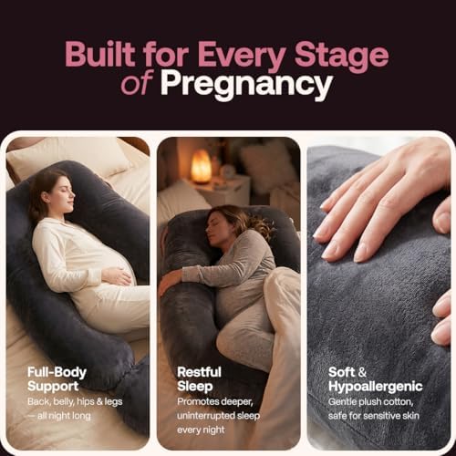 SNUGGY BABY J-Shaped Maternity Pillow – Full-Body Pregnancy Pillow, Belly & Hip - Image 3