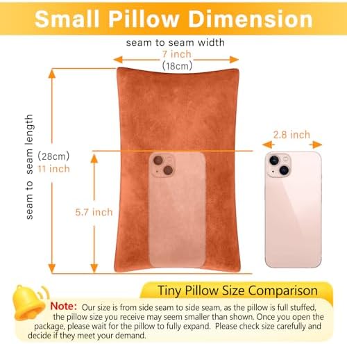 1 MIDDLE ONE 2 Pack Small Pillow, Memory Foam Mini Pillow 11 X 7 Inches - Image 2