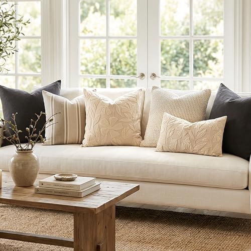 BlissBlush Decorative Lumbar Pillow Cover 12x20, Floral Tufted Rectangular - Image 3