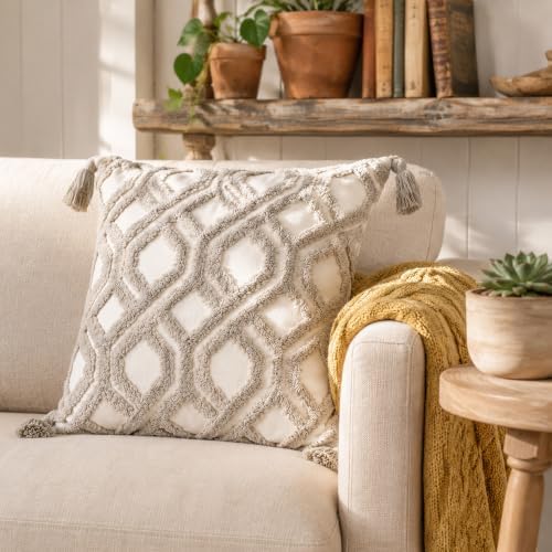 Boho Throw Pillow Covers 18x18 Tufted - Image 3