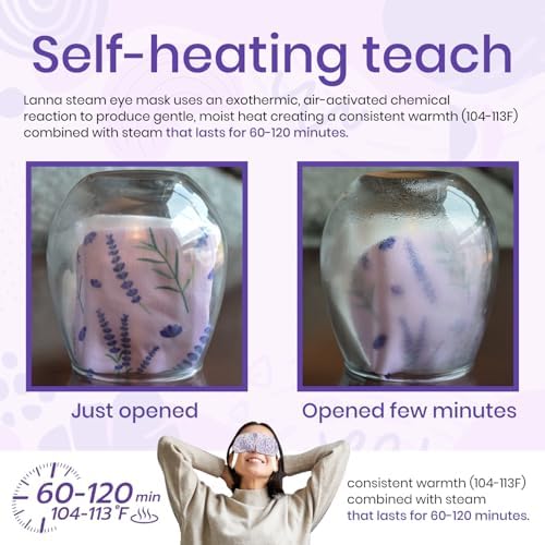 LANNA Heated Steam Eye Mask, Disposable 120 Minutes, Lavender Scent 10 Pcs - Image 6