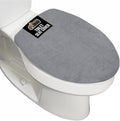 GORILLA GRIP Thick Memory Foam Bathroom Toilet Lid Seat Cover, Soft Velvet Topside, Machine Wash, Plush Cushioned Covers Fits Most Size Lids, Decorative Bath Room Accessories, 19.5x18.5, Grey