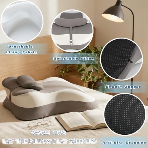 Memory Foam Ergonomic Reading Pillow - Image 6