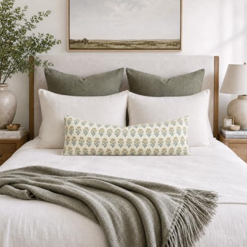Vintage Botanical Lumbar Pillow Cover 14x36 Pack of 1, Double-Sided Floral - Image 5