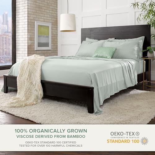 Pure Bamboo Twin Sheets, Genuine 100% Organic Viscose Derived from Bamboo Bed - Image 2