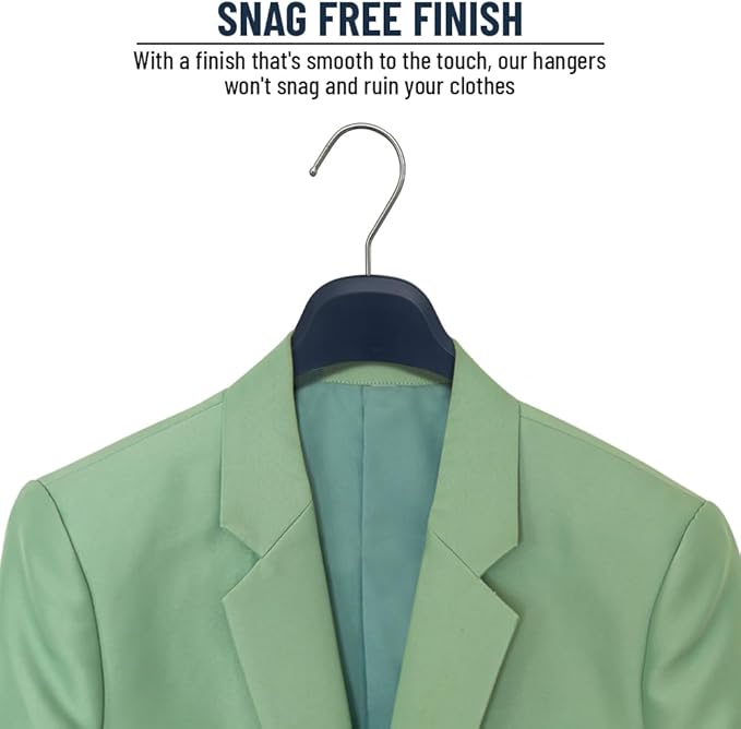 All Hung Up Hangers Plastic Coat Hangers, Clothes Hangers (Navy Blue, 36pk)