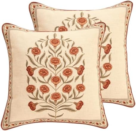 ISAENNE Designer French Linen Throw Pillow Cover by Isaennehomedecoration