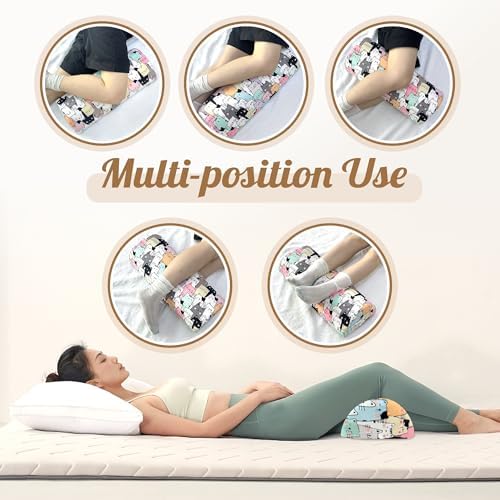 Knee Pillow for Back Sleeping – Half Moon Bolster Pillow for Under Knee While - Image 5