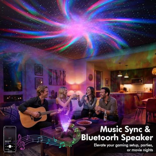 Rossetta Dual Lens Galaxy Star Projector, Aurora Night Light for Bedroom - Image 6
