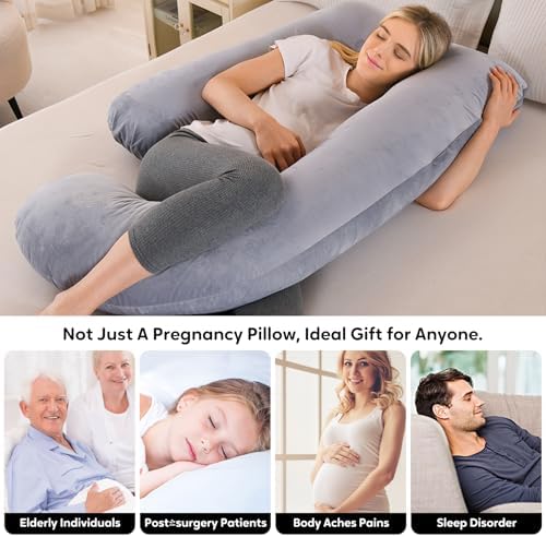 U Shaped Pregnancy Pillow for Sleeping, Maternity Body Pillow for Women - Image 7