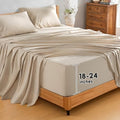 SONORO KATE 100% French Linen Queen Size Sheets Set, Extra Deep Pocket by SONOROKATE
