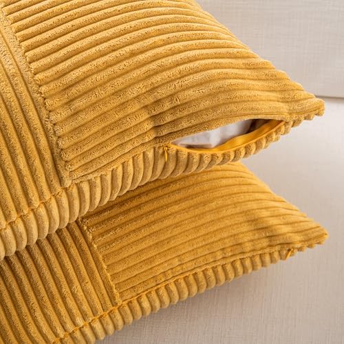 Fancy Homi 2 Packs Sunflower Yellow Spring Decorative Throw Pillow Covers 18x18 - Image 4